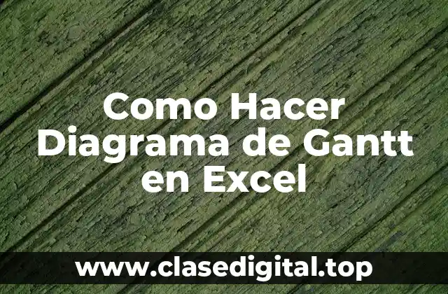 Como Hacer Diagrama de Gantt en Excel
