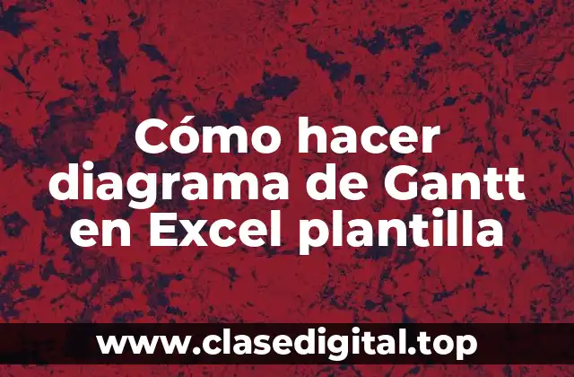 Cómo hacer diagrama de Gantt en Excel plantilla