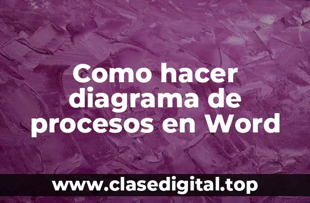 Como hacer diagrama de procesos en Word