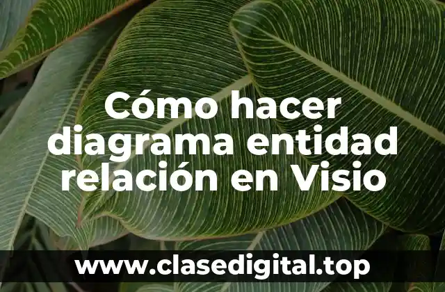 Cómo hacer diagrama entidad relación en Visio