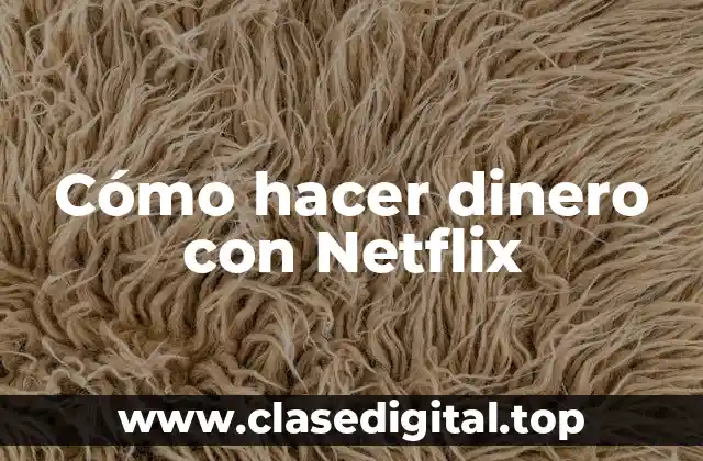 Cómo hacer dinero con Netflix