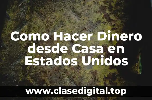 Como Hacer Dinero desde Casa en Estados Unidos