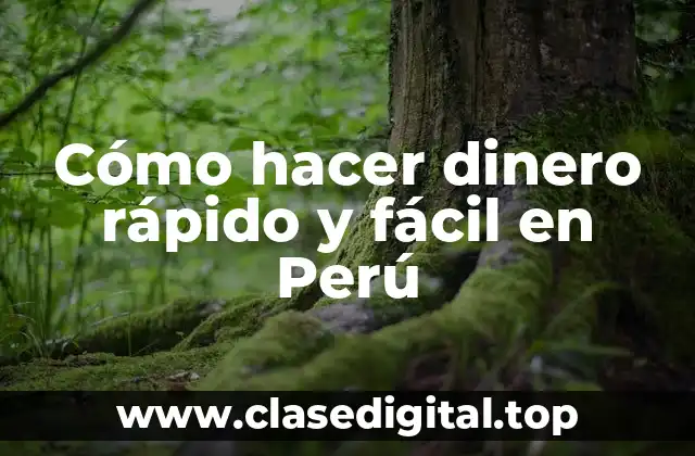 Cómo hacer dinero rápido y fácil en Perú