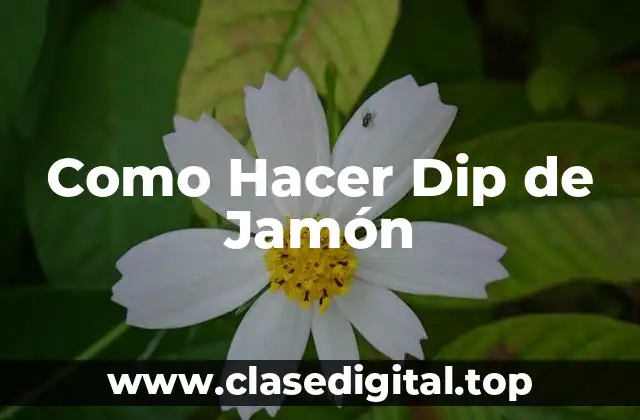 Como Hacer Dip de Jamón
