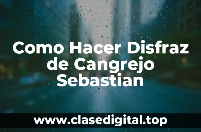 Como Hacer Disfraz de Cangrejo Sebastian