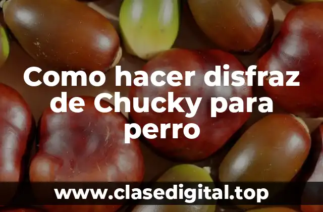 Como hacer disfraz de Chucky para perro