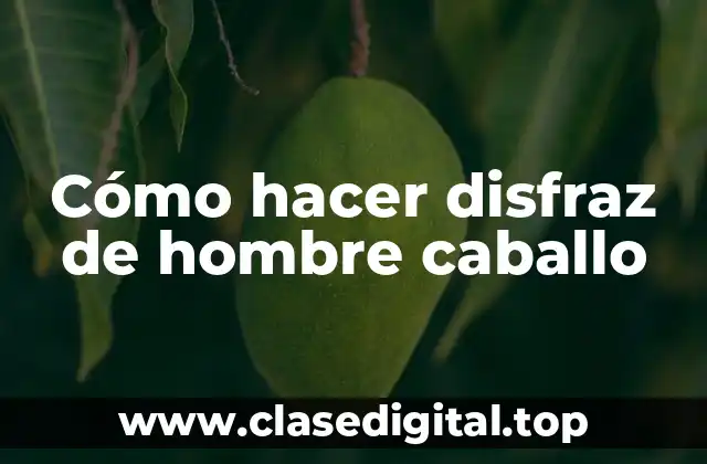 ¿Qué es un disfraz de hombre caballo y para qué sirve?