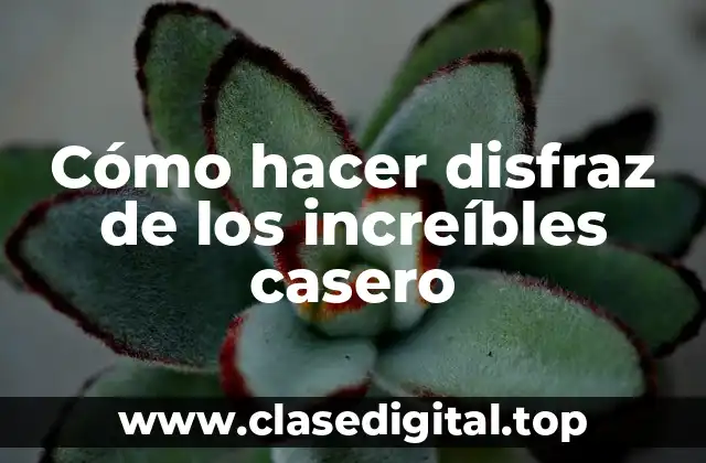 Cómo hacer disfraz de los increíbles casero