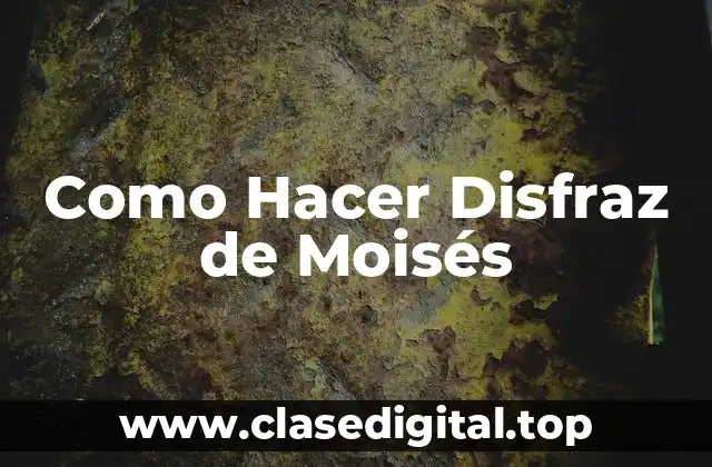 Como Hacer Disfraz de Moisés
