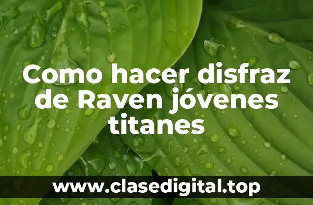 Como hacer disfraz de Raven jóvenes titanes