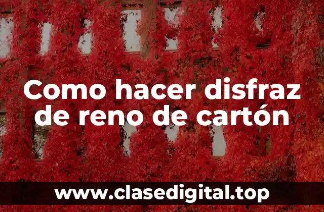 ¿Qué es un disfraz de reno de cartón?