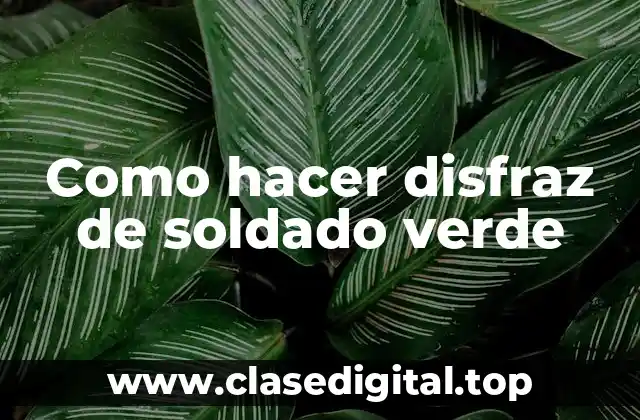 Como hacer disfraz de soldado verde