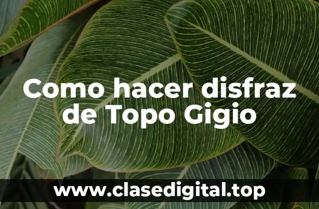 Como hacer disfraz de Topo Gigio