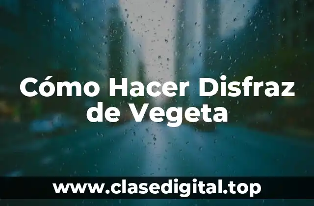 Cómo Hacer Disfraz de Vegeta