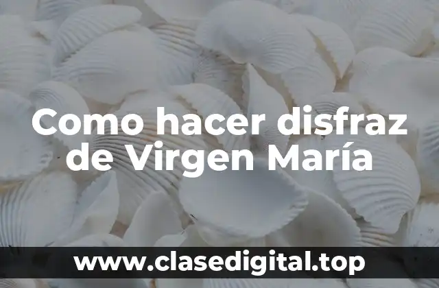 Como hacer disfraz de Virgen María