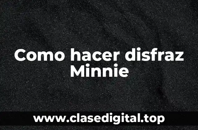 ¿Qué es un disfraz de Minnie Mouse?