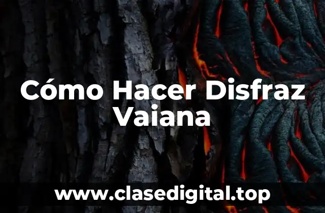 Cómo Hacer Disfraz Vaiana