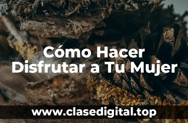 Cómo Hacer Disfrutar a Tu Mujer