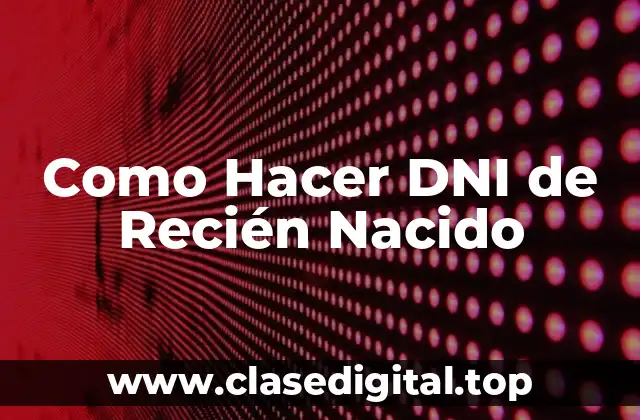 ¿Qué es el DNI de un Recién Nacido?
