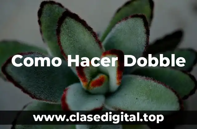 Como Hacer Dobble