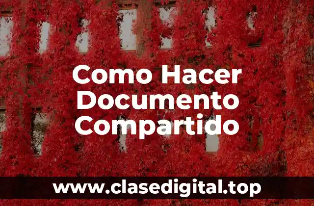 Como Hacer Documento Compartido