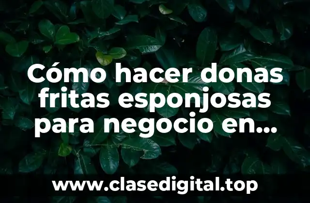 Cómo hacer donas fritas esponjosas para negocio en máquina