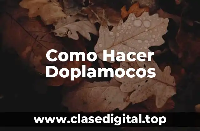 ¿Qué son los Doplamocos?