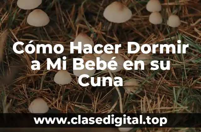 Cómo Hacer Dormir a Mi Bebé en su Cuna