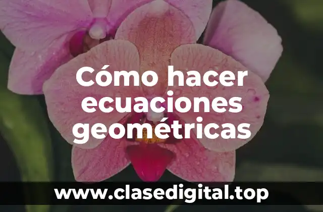 Cómo hacer ecuaciones geométricas