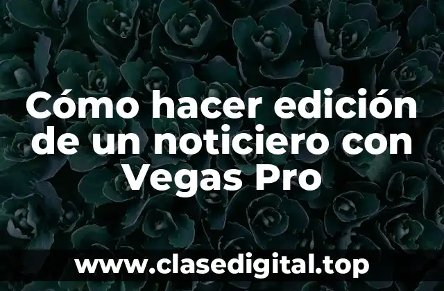 Cómo hacer edición de un noticiero con Vegas Pro