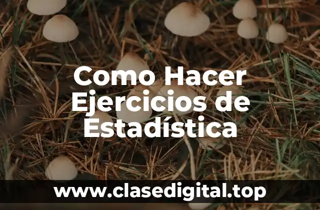 Como Hacer Ejercicios de Estadística