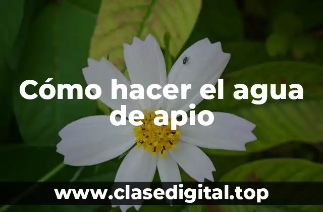Cómo hacer el agua de apio