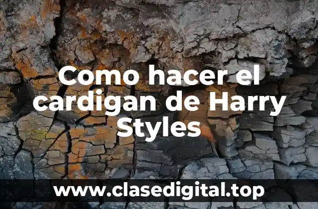 Como hacer el cardigan de Harry Styles