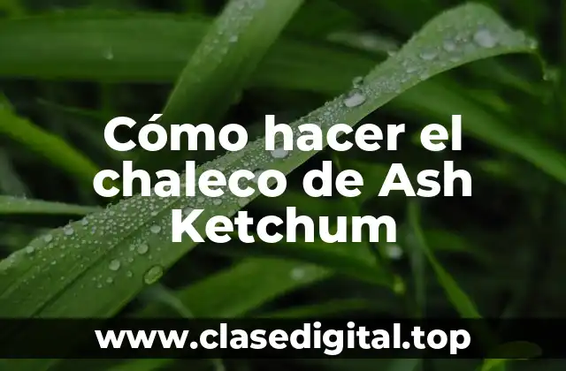 Cómo hacer el chaleco de Ash Ketchum