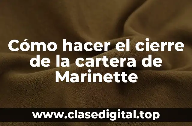 Cómo hacer el cierre de la cartera de Marinette