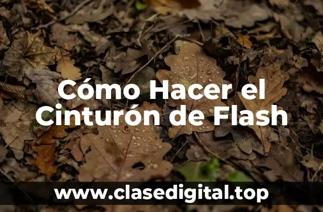 Cómo Hacer el Cinturón de Flash