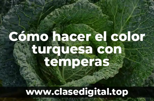 Cómo hacer el color turquesa con temperas