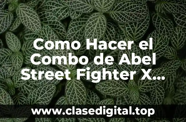 Como Hacer el Combo de Abel Street Fighter X Tekken