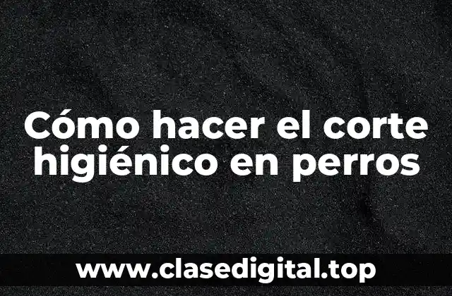 Cómo hacer el corte higiénico en perros
