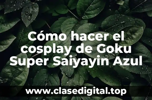 Cómo hacer el cosplay de Goku Super Saiyayin Azul