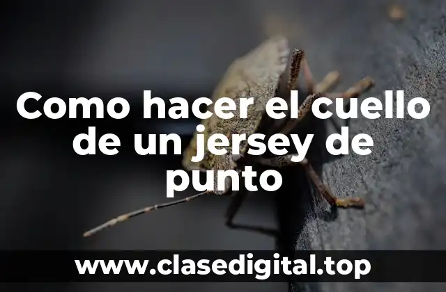 Como hacer el cuello de un jersey de punto