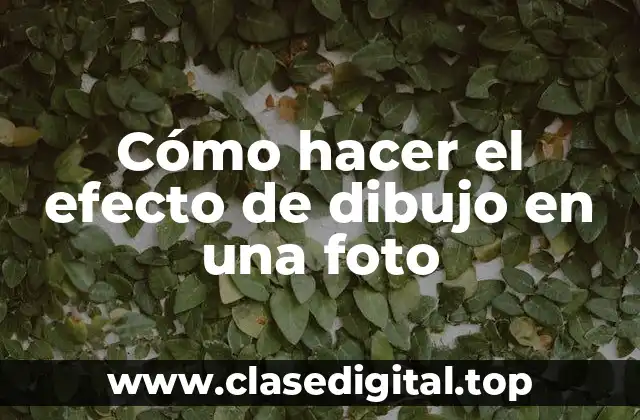 Cómo hacer el efecto de dibujo en una foto