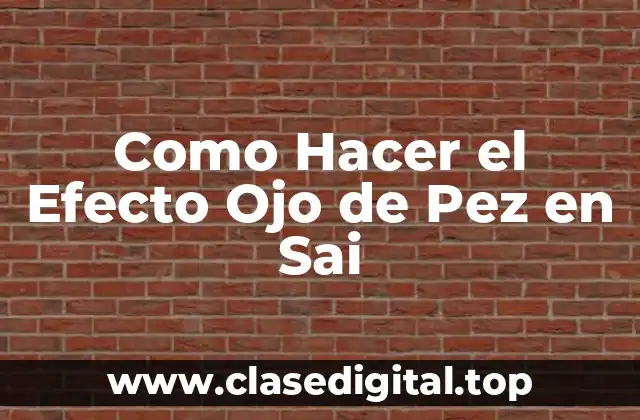 ¿Qué es el Efecto Ojo de Pez en Sai?