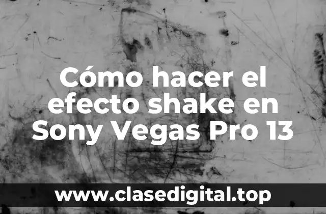 El efecto shake en Sony Vegas Pro 13