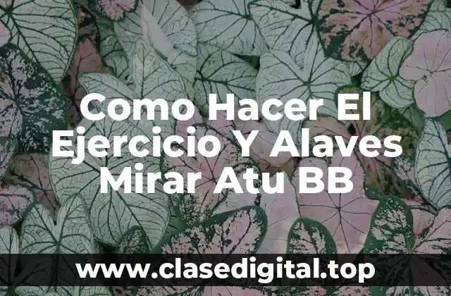 Como Hacer El Ejercicio Y Alaves Mirar Atu BB