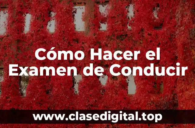 Cómo Hacer el Examen de Conducir