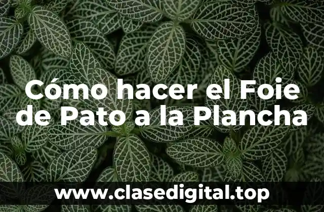 Cómo hacer el Foie de Pato a la Plancha