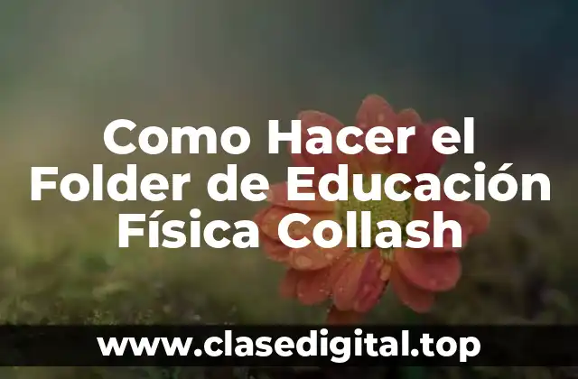 Como Hacer el Folder de Educación Física Collash