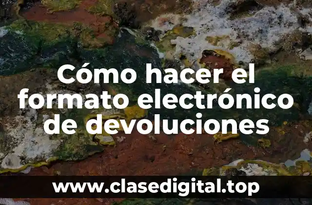 Cómo hacer el formato electrónico de devoluciones