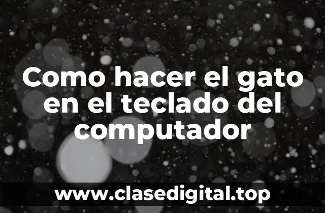 ¿Qué es el gato en el teclado del computador?